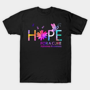 Hope For A Cure Alzheimer Awareness Gift T-Shirt